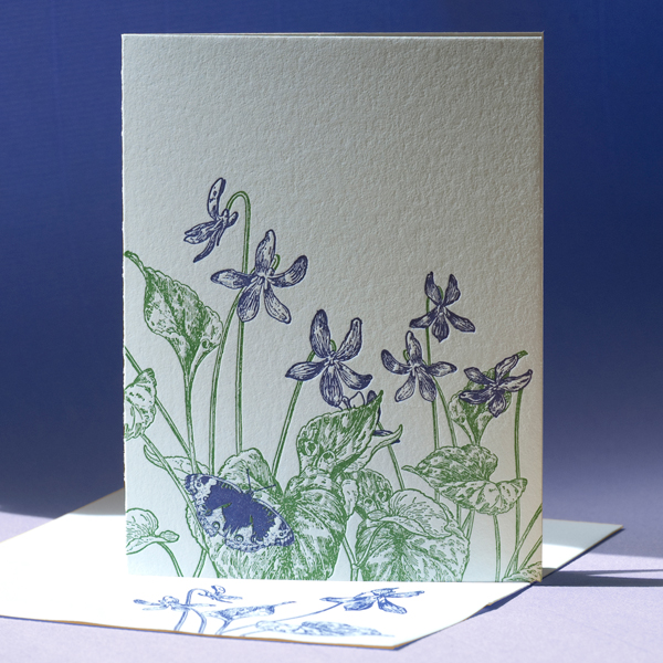 Blue Violet Note Card