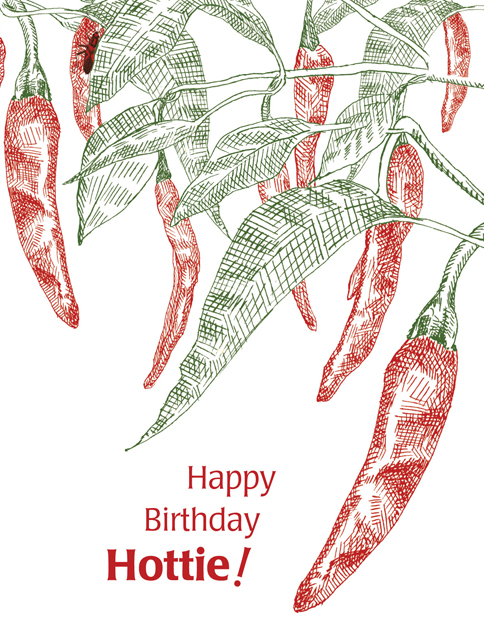 Chili Pepper Birthday Card Mockup