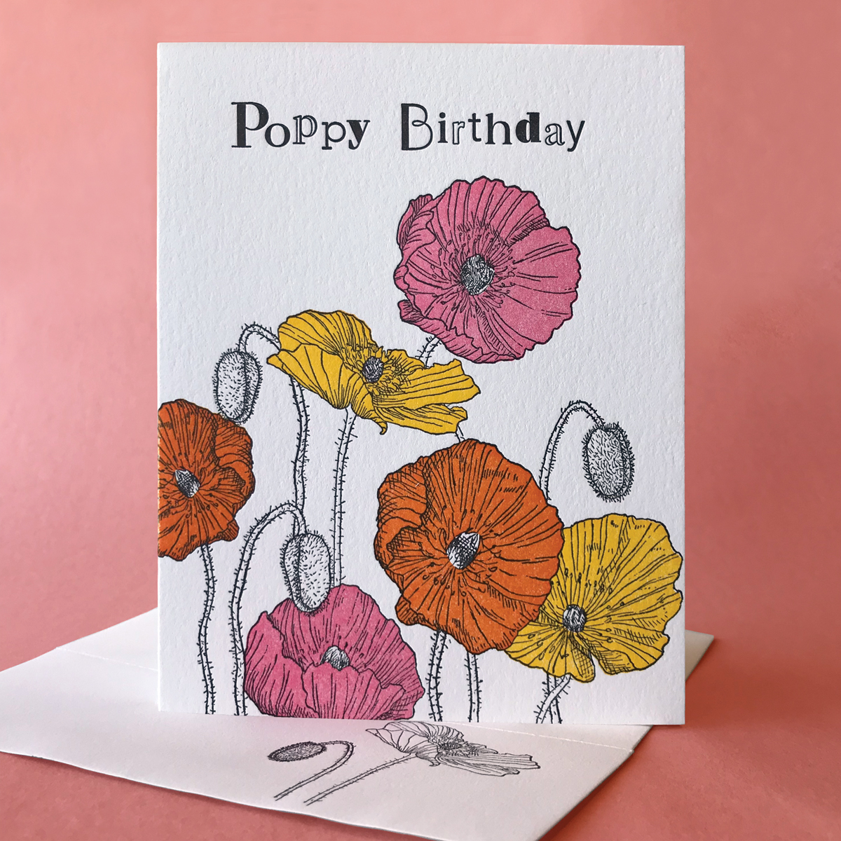 Icelandic Poppy Birthday card