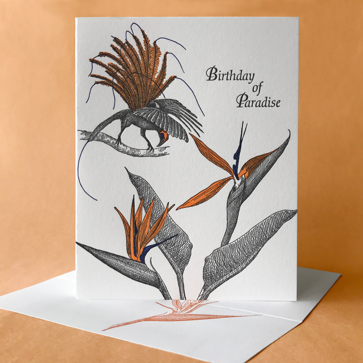 Bird of Paradise Birthday card