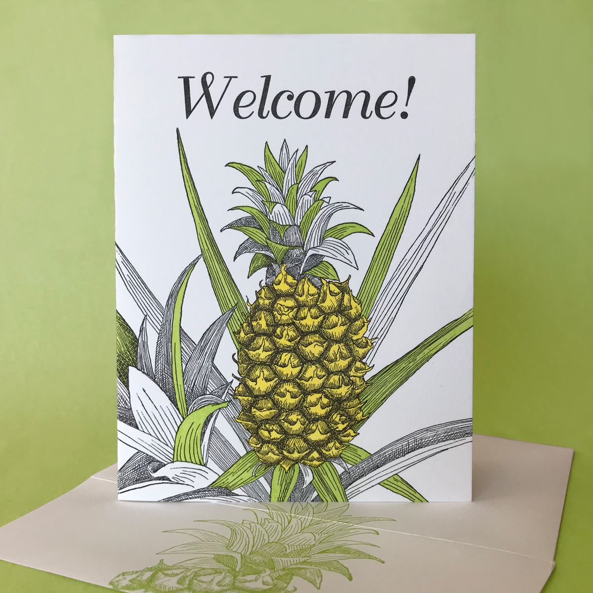 Pineapple Welcome card