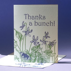 Blue Violet Thank You Card