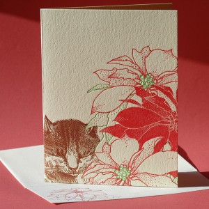 Poinsettia Note Card