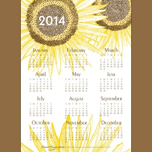 Sunflower 2014 Wall Calendar
