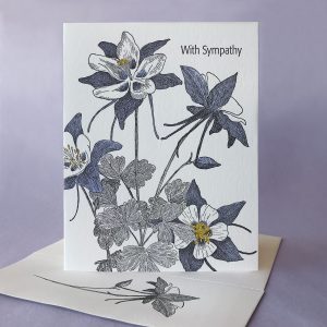 Columbine Sympathy Card by Painted Tongue Press