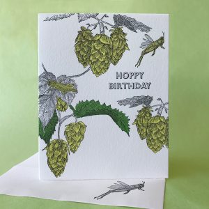 Hops Grasshoppers Hoppy Birthday Card by Painted Tongue Press