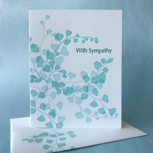 Maidenhair Fern Sympathy card by Painted Tongue Press