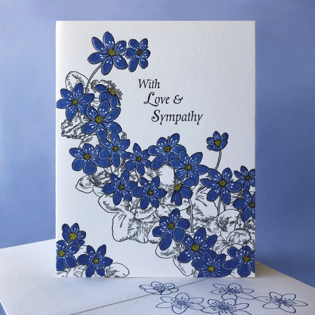 Hepatica Sympathy card