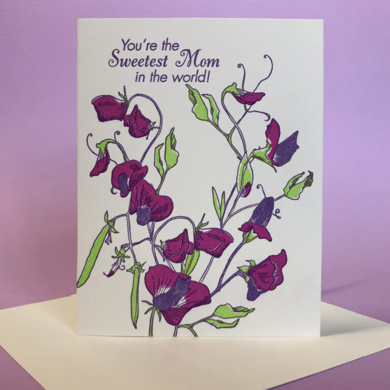 Sweet Pea Mother's Day card